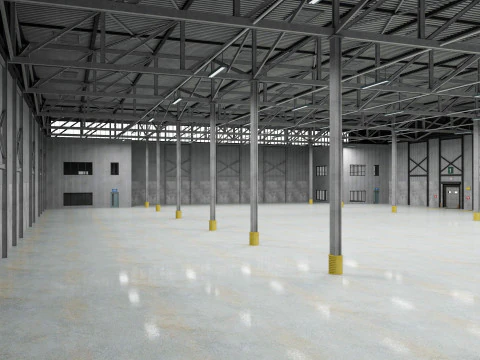 Warehouse Logistic 8 interior and exterior 3D Model