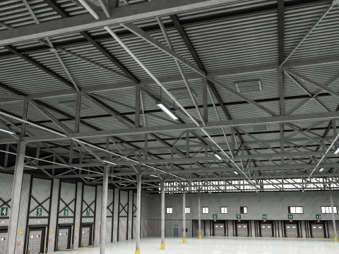 Warehouse Logistic 8 interior and exterior Modelo 3D