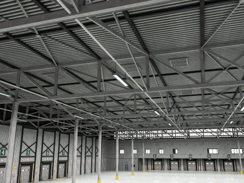 Warehouse Logistic 8 interior and exterior 3D Model