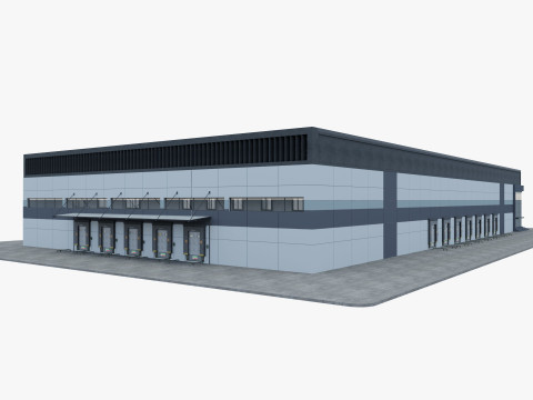 Warehouse Logistic 8 interior and exterior Modelo 3D