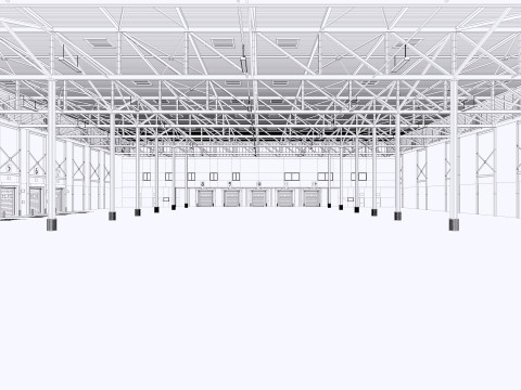 Warehouse Logistic 8 interior and exterior Modelo 3D
