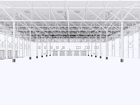 Warehouse Logistic 8 interior and exterior 3D Model