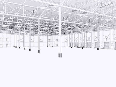 Warehouse Logistic 8 interior and exterior Modelo 3D