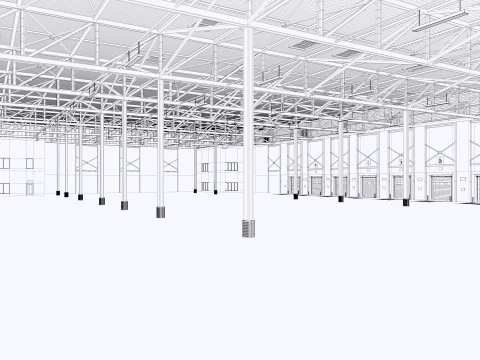 Warehouse Logistic 8 interior and exterior 3D Model