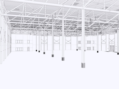 Warehouse Logistic 8 interior and exterior Modelo 3D