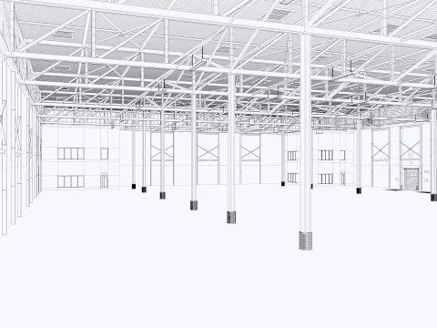 Warehouse Logistic 8 interior and exterior 3D Model
