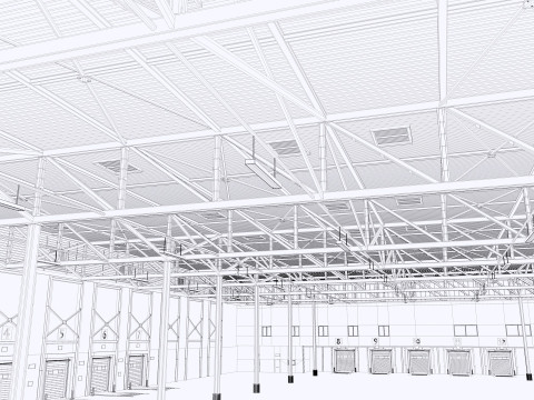 Warehouse Logistic 8 interior and exterior Modelo 3D