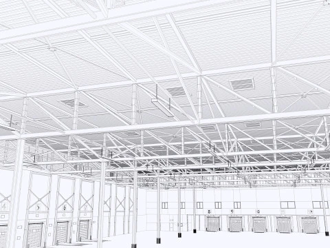 Warehouse Logistic 8 interior and exterior 3D Model