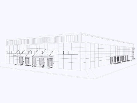 Warehouse Logistic 8 interior and exterior Modelo 3D