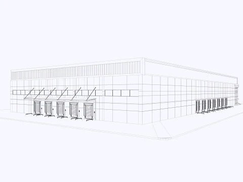 Warehouse Logistic 8 interior and exterior 3D Model