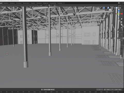 Warehouse Logistic 8 interior and exterior 3D Model
