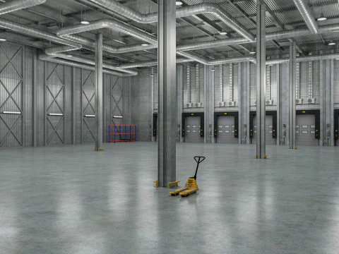 Innenbereich von Warehouse Logistic 9 3D Modell