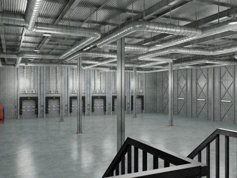 Innenbereich von Warehouse Logistic 9 3D Modell