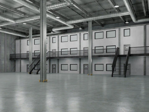 Innenbereich von Warehouse Logistic 9 3D Modell