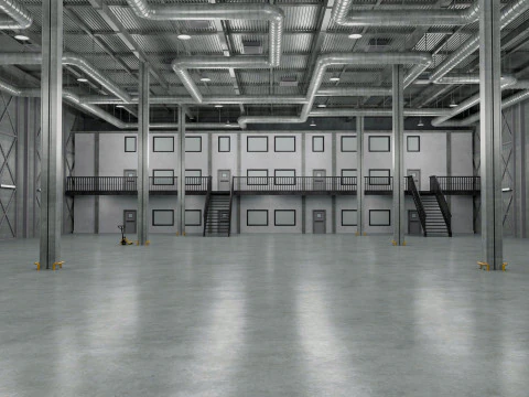 Innenbereich von Warehouse Logistic 9 3D Modell