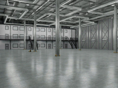 Innenbereich von Warehouse Logistic 9 3D Modell