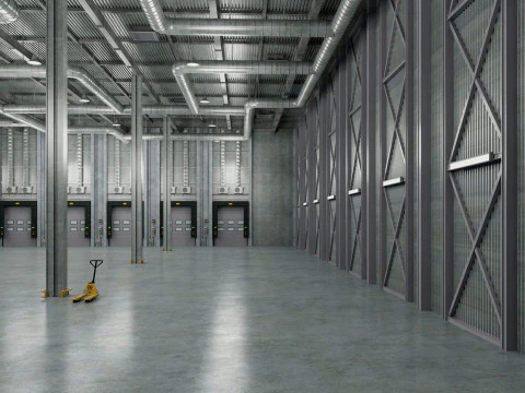 Innenbereich von Warehouse Logistic 9 3D Modell