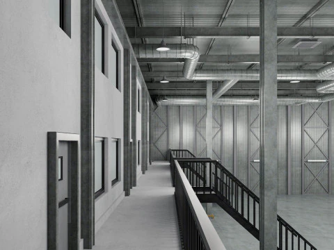 Innenbereich von Warehouse Logistic 9 3D Modell