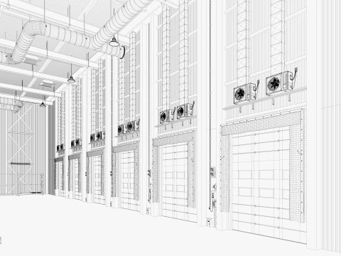 Innenbereich von Warehouse Logistic 9 3D Modell
