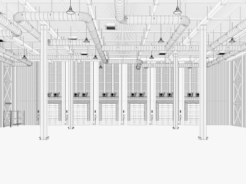 Innenbereich von Warehouse Logistic 9 3D Modell