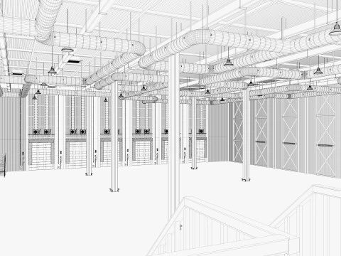 Innenbereich von Warehouse Logistic 9 3D Modell