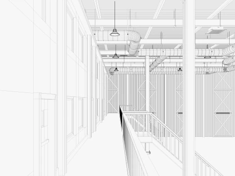 Innenbereich von Warehouse Logistic 9 3D Modell