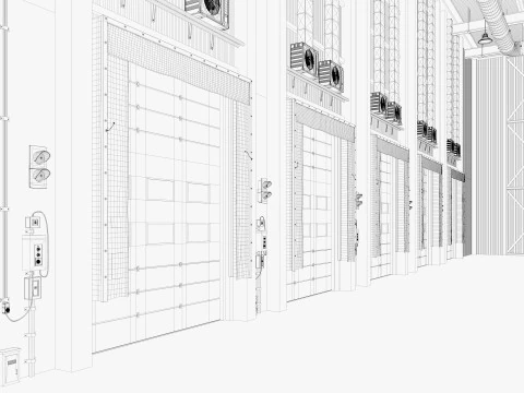 Innenbereich von Warehouse Logistic 9 3D Modell