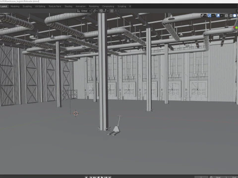 Innenbereich von Warehouse Logistic 9 3D Modell