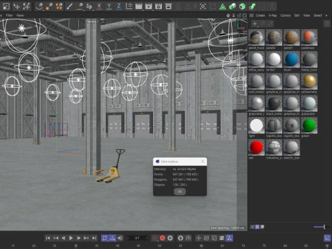 Innenbereich von Warehouse Logistic 9 3D Modell