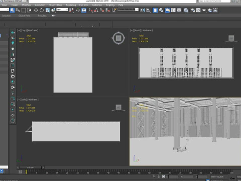 Innenbereich von Warehouse Logistic 9 3D Modell