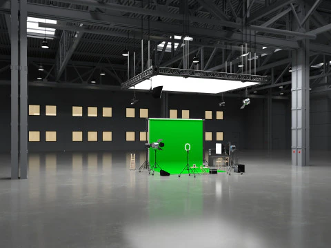 Warehouse Photo Studio 3D Model