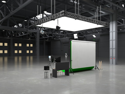 Warehouse Photo Studio 3D Model