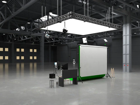 Warehouse Photo Studio 3D Model
