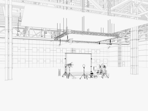 Warehouse Photo Studio 3D Model