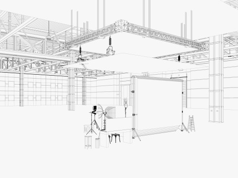 Warehouse Photo Studio 3D Model