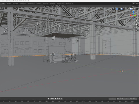 Warehouse Photo Studio 3D Model