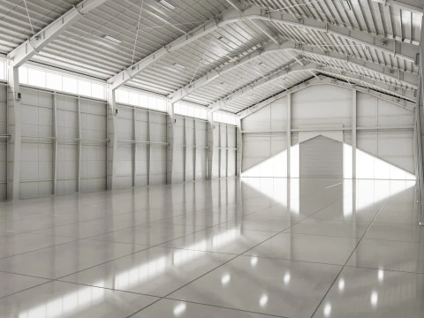 Magazzino Ufficio bianco 2 Modello 3D