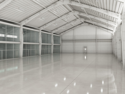 Warehouse White Office 2 3D Model
