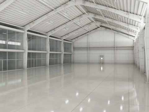 Magazzino Ufficio bianco 2 Modello 3D