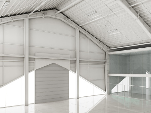 Warehouse White Office 2 3D Model