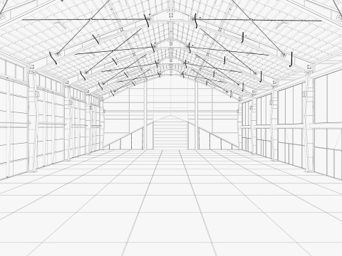 Warehouse White Office 2 3D Model