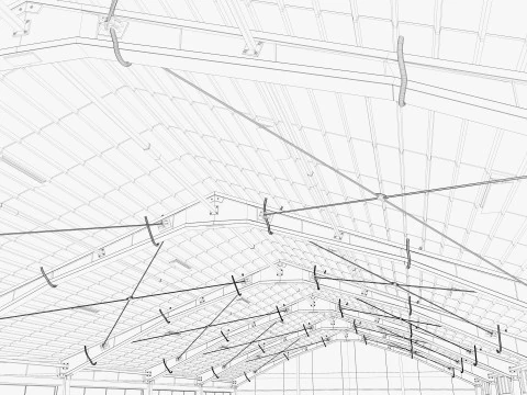 Magazzino Ufficio bianco 2 Modello 3D