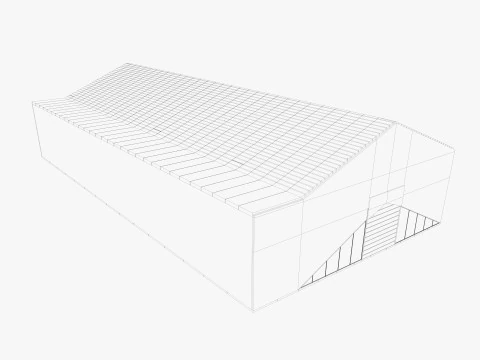 Magazzino Ufficio bianco 2 Modello 3D