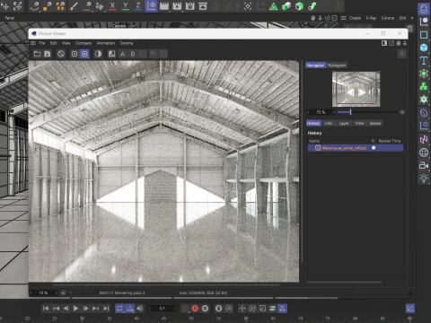 Magazzino Ufficio bianco 2 Modello 3D