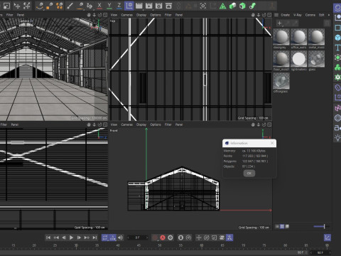 Warehouse White Office 2 3D Model