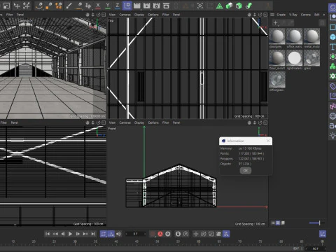 Magazzino Ufficio bianco 2 Modello 3D
