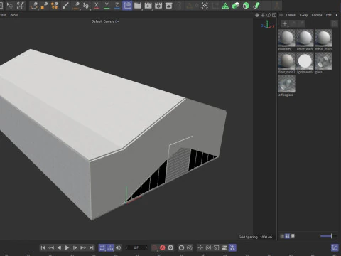 Magazzino Ufficio bianco 2 Modello 3D