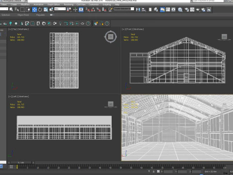 Magazzino Ufficio bianco 2 Modello 3D