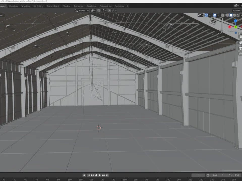 Magazzino Ufficio bianco 2 Modello 3D