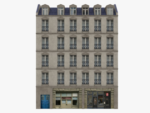 Row Houses and Parisian buildings Low-poly Modelo 3D